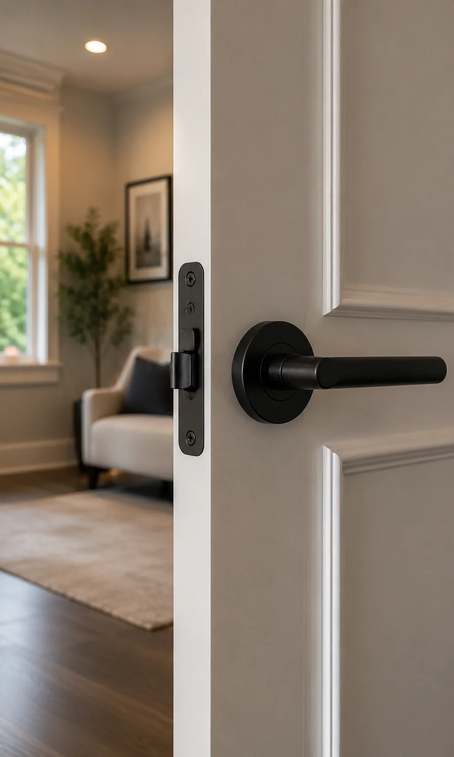Concept example of door hardware and alignment