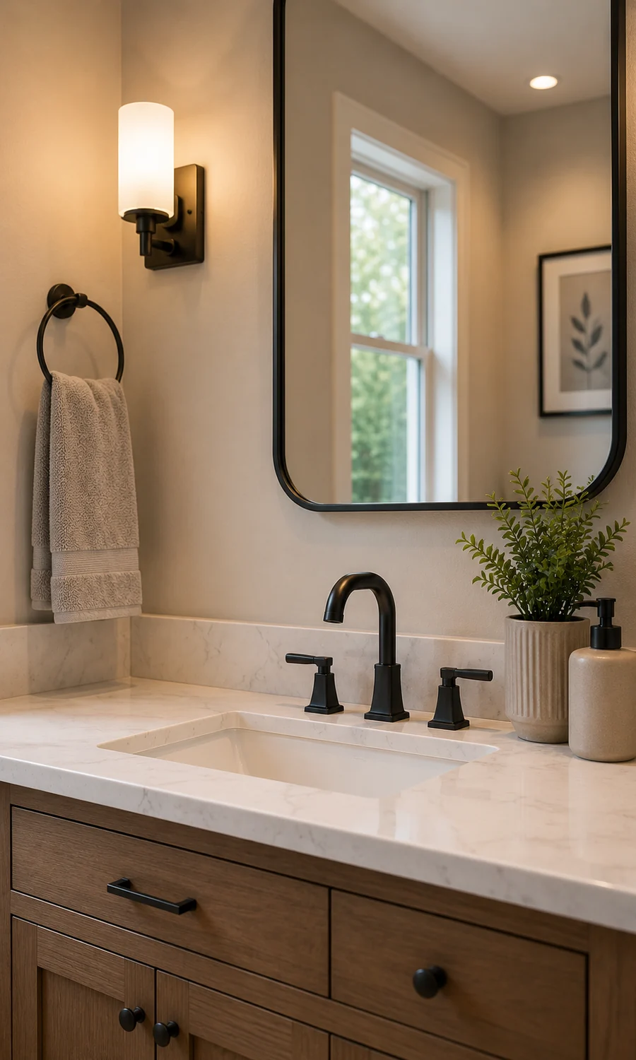 Concept example of bathroom finish touch-up