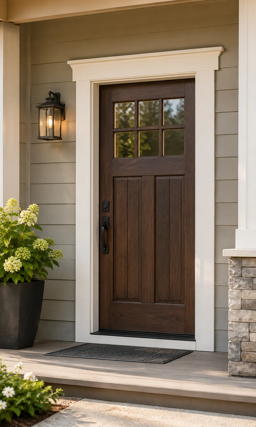 Concept example of entry door and exterior trim