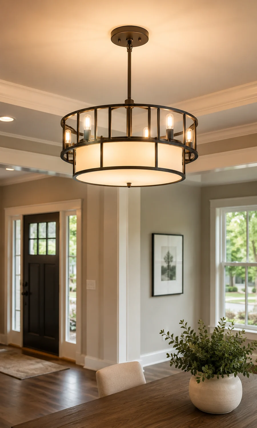 Concept example of ceiling light fixture replacement